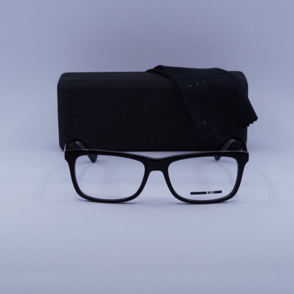 McQ by Alexander McQueen MQ0298OP 001 Rectangle Eyeglasses 52mm – Black - Picture 3 of 9